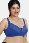 Zivame True Curv Double Layered Non Wired 3/4th Coverage Sag Lift Bra - Sodalite Blue — thumbnail 3